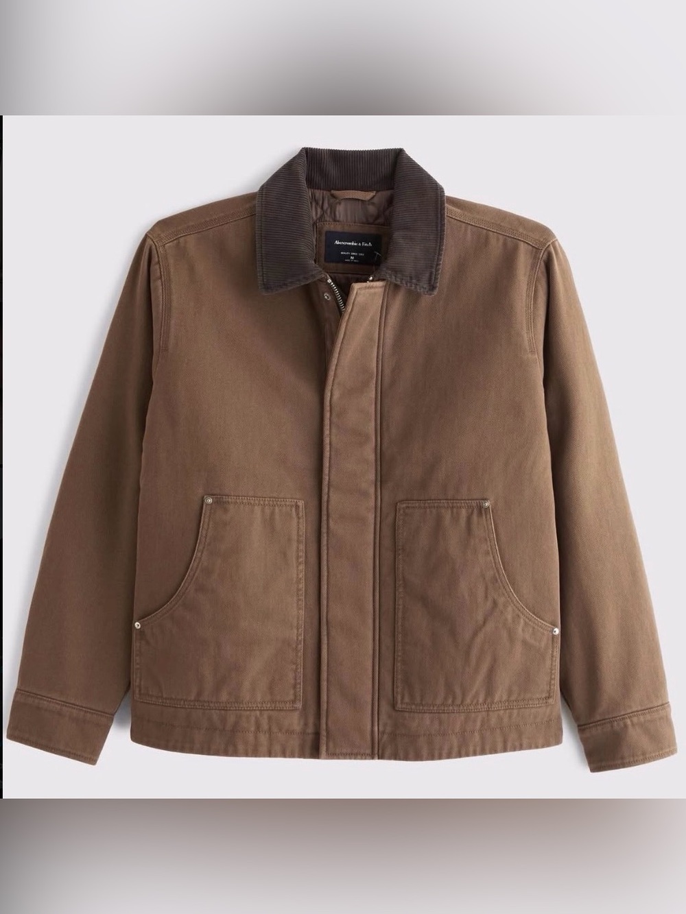 Abercrombie & Fitch Kanga Workwear Zip Jacket - Brown, XS